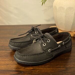 Black Leather women’s Sperrys size 7